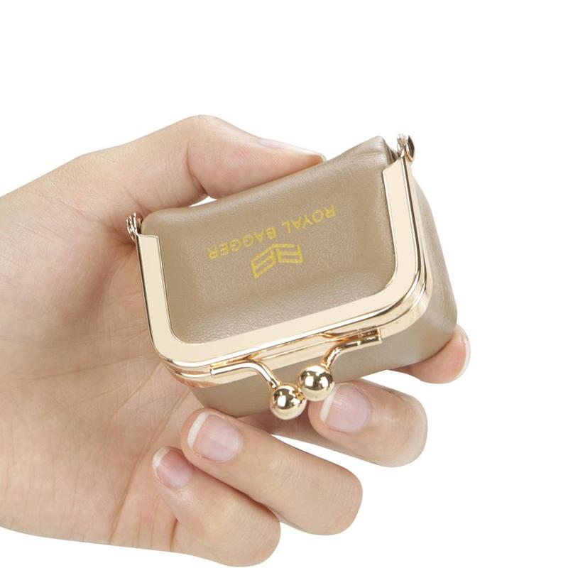Big Size, Royal Bagger Genuine Leather Mini Jewelry Box, Ring & Necklace Storage, Retro Coin Purse with Kiss Lock for Women 4894 Big Size, Royal Bagger Genuine Leather Mini Jewelry Box, Ring & Necklace Storage, Retro Coin Purse with Kiss Lock for Women 4894