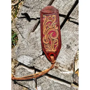 Hot Pink Tooled Leather Cast Iron Pan Holder