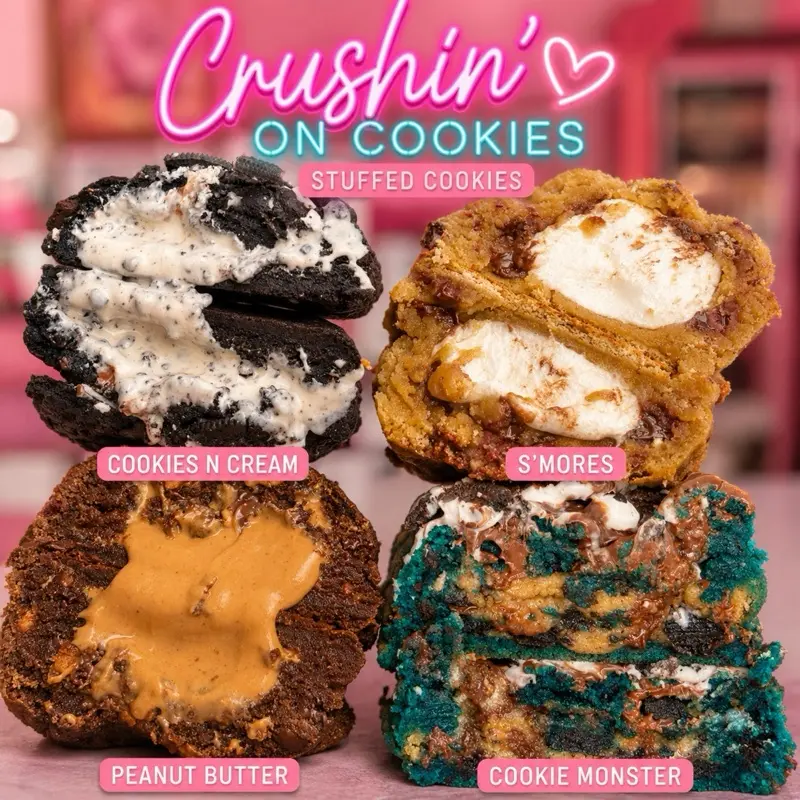 Chocolate lover box - 4 stuffed chocolate cookies