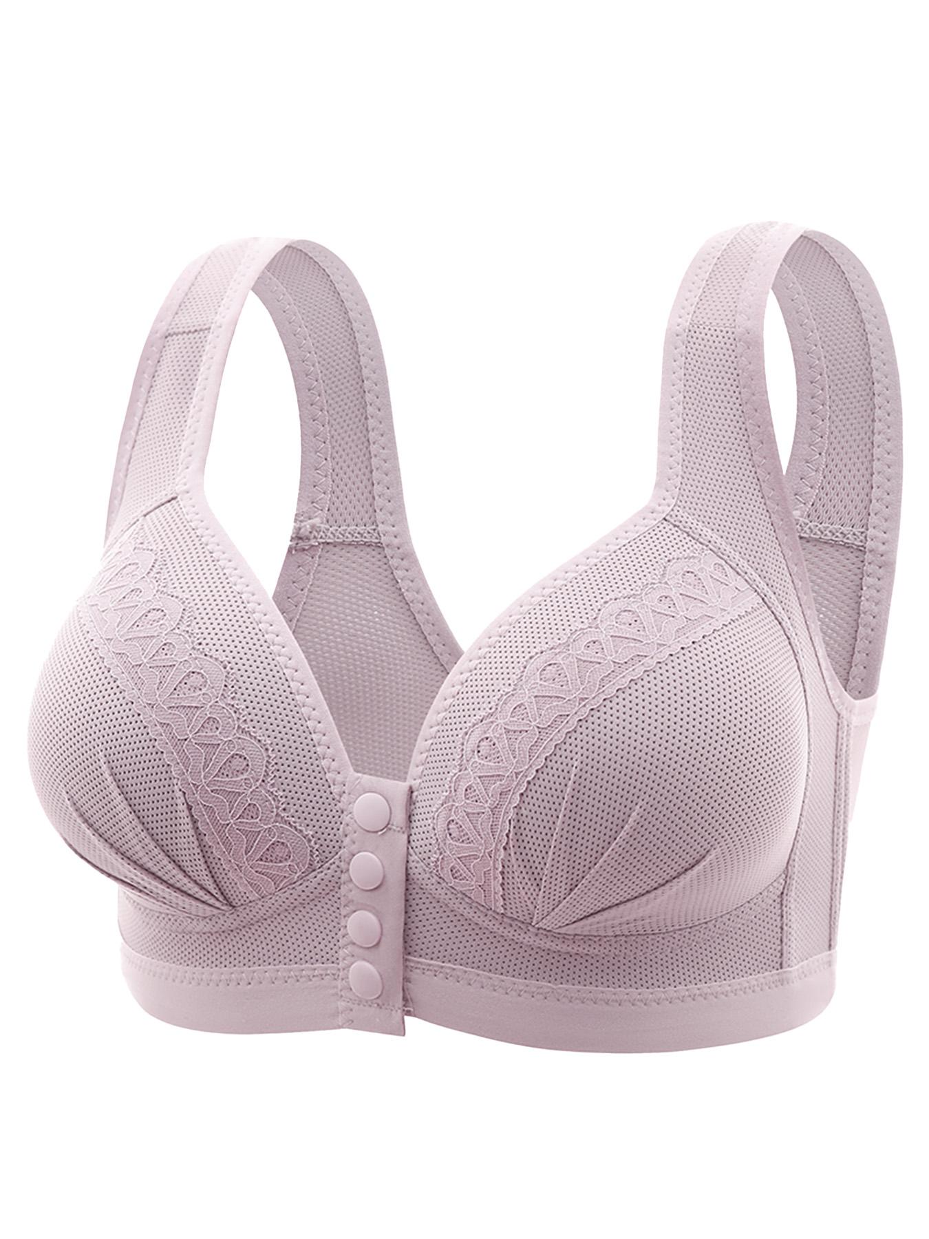 1/3/6PCS Women's Front Closure Bras Push-Up Jacquard Bra Posture Full Coverage Underwire Unlined Seamless Bra for Daily Wear All Seasons, Push bra,Womenswear, Unlined Bra, Wireless Underwear Bras