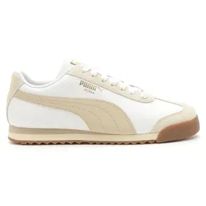 PUMA Womens Roma Almonds Lace Up Sneakers Shoes Casual - Beige, White