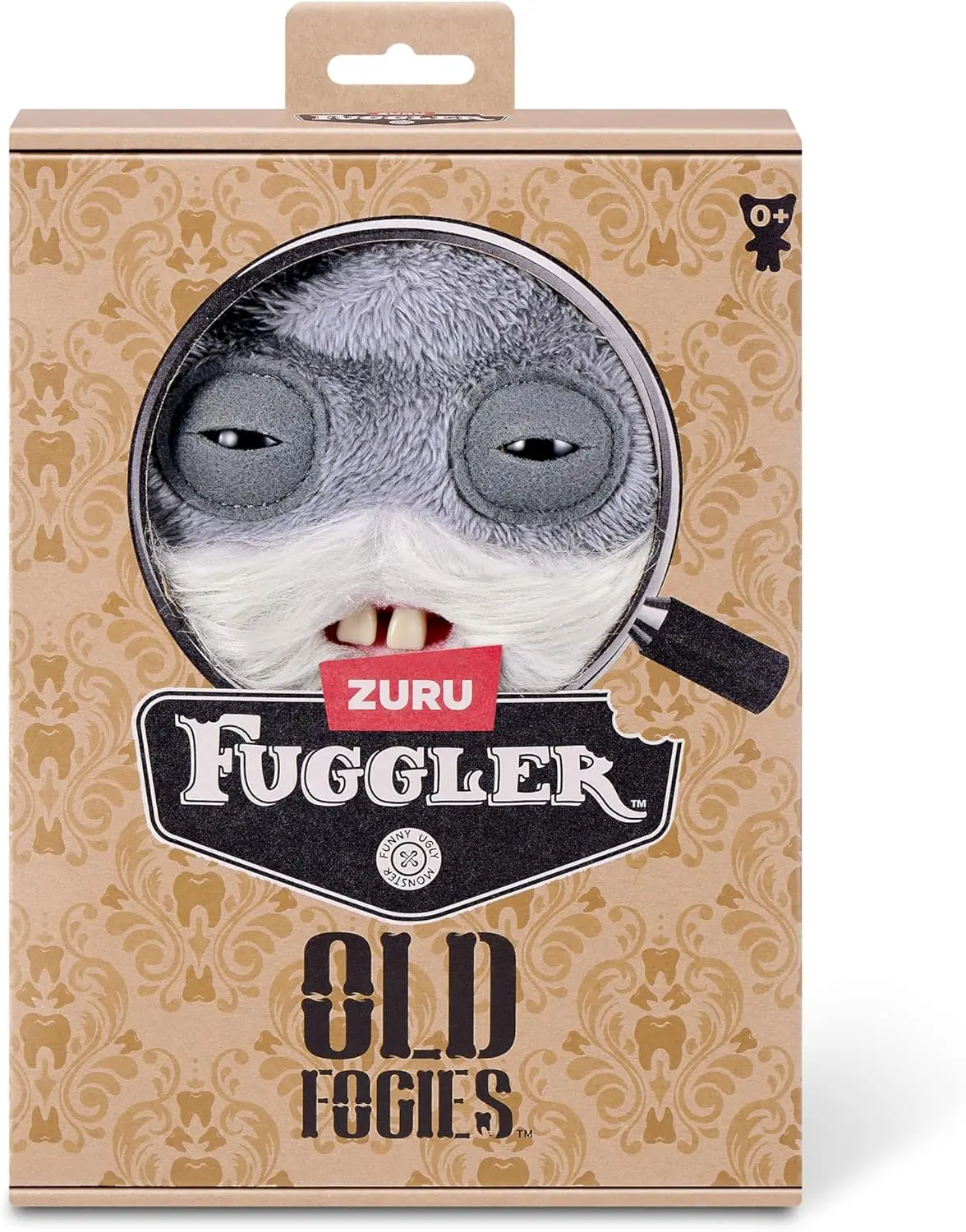 Fuggler Old Fogies 9-Inch Plush Toy (Captain Cardiac) by ZURU – Funny Ugly Monster Stuffed Animal with Human-Like Teeth, Collectible Plush for Kids, Tweens, Teens, Adults & Weird Toy Lovers