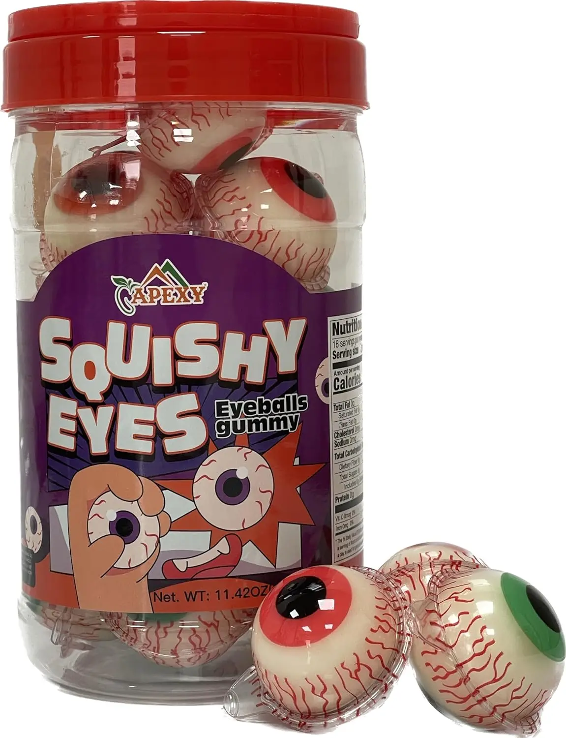 Apexy Eyeball Gummies - with Fruity Liquid Center 11.42oz
