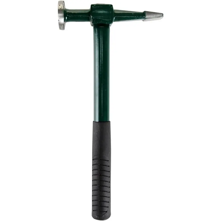 Steel Sheet Metal Car Body Planishing Hammer - 11.8x5.74in (30x14.6cm) Autobody Tool with Comfortable Ergonomic Design, Better Repair Working Performance, Efficient Force Transfer, Long Life Span, Excellent User Experience for Car Paintless Dent Repair, P