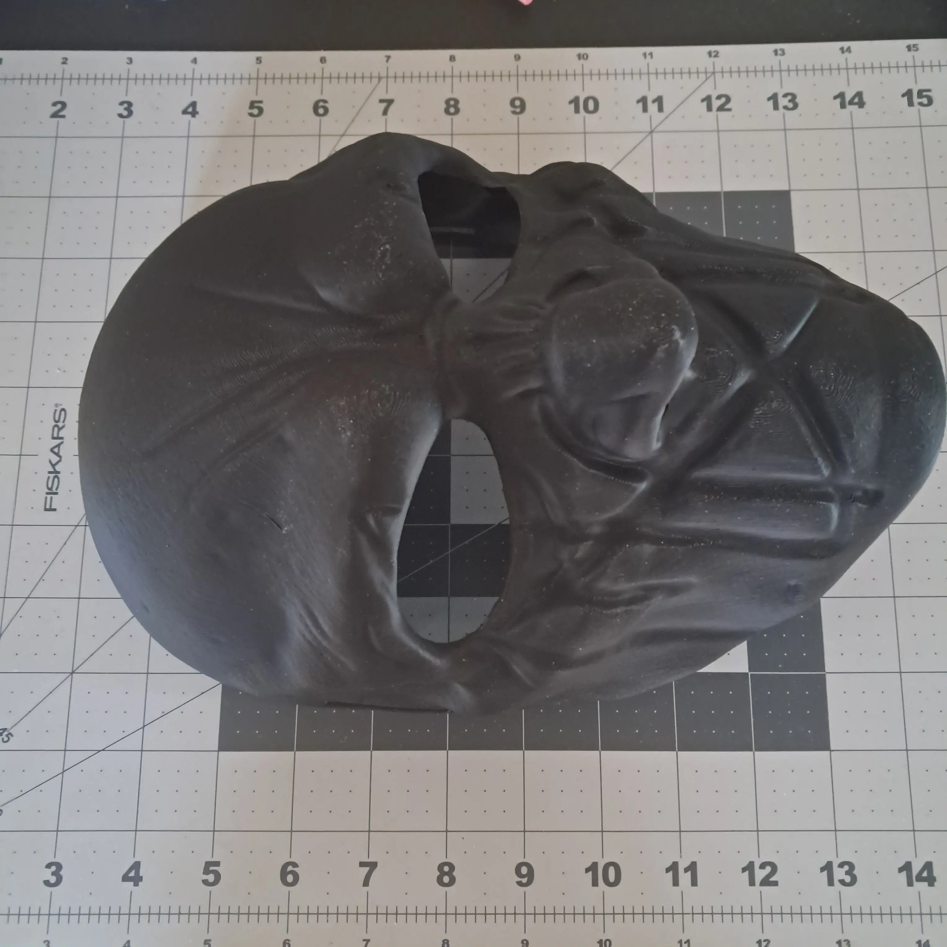 3D Printed Black Cyberpunk Halloween Mask with Unique Mask Design, Comfortable Lightweight Fan Art Replica, Party Prop for Cosplay & Photo Use ©2025