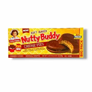 Little Debbie Nutty Buddy Creme Pie | Big Pack | Soft Baked Peanut Butter Pie