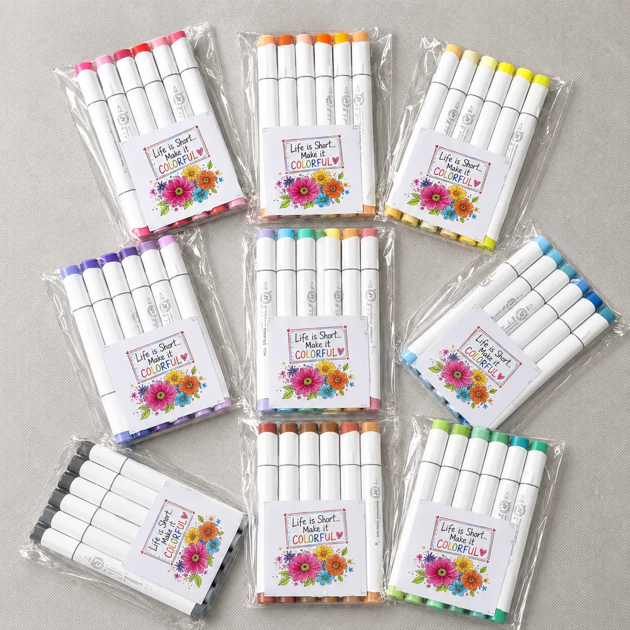 Ohuhu Honolulu B Alcohol Markers (Pack of 6) *Shades Will Vary