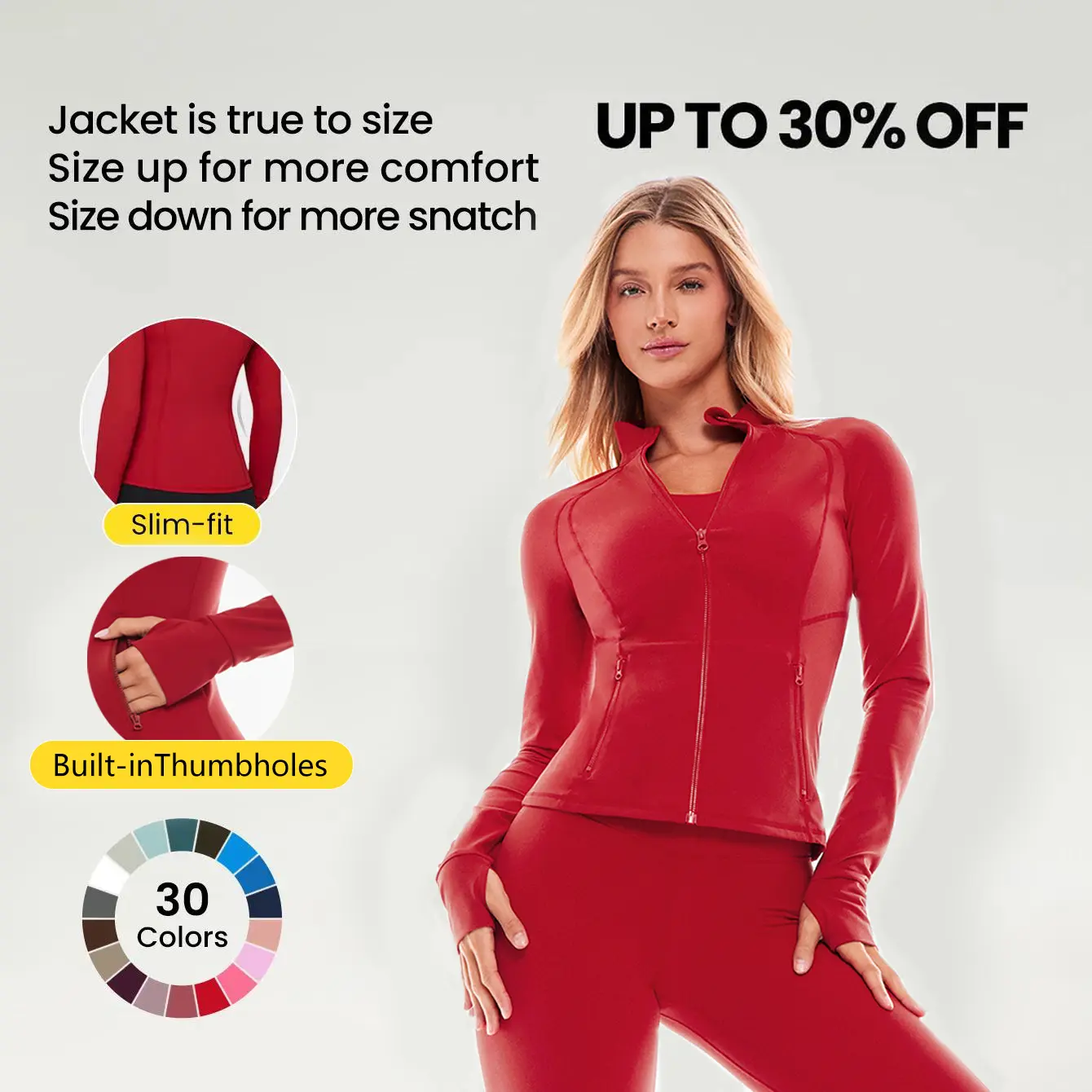 GLOWMODE FeatherFit Slim-It Streamline Performance Jacket Golden Zipper Available TikTokShopBlackFriday