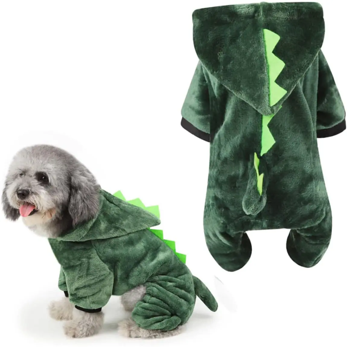 Cute Dinosaur Design Pet Costume, Pet Warm Coat, Two-legged Pet Clothes for Small Medium Large Dogs, Puppy, Dog & Cat Clothing, Dog & Cat Clothing Supplies