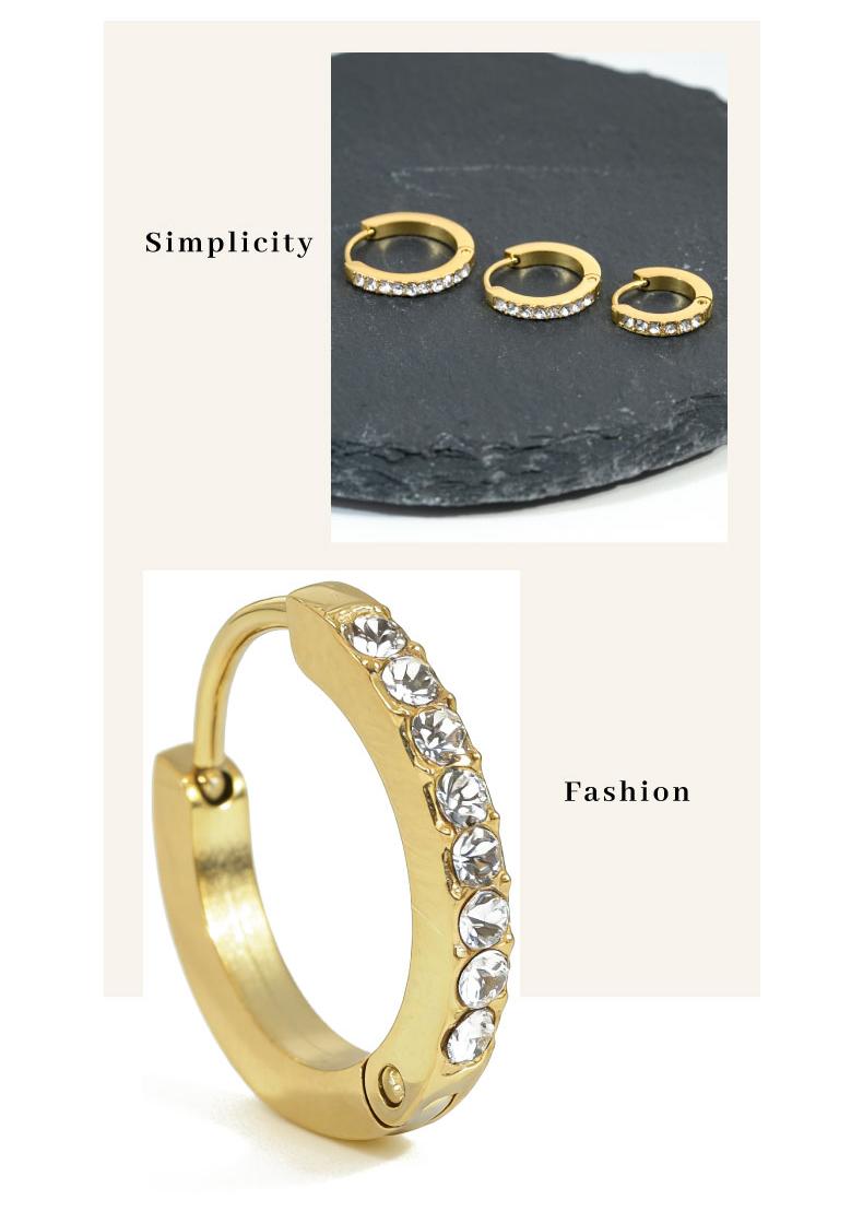 GGIRL 18K Gold Plated Stainless Steel Hypoallergenic Colorfast Environmentally Friendly Hoop Earrings Set with Cubic Zirconia Cartilage Snug Pierced Ears Comfortable Wear Versatile Fashion Jewelry Gift for Holiday Haul Christmas Birthdays Anniversaries