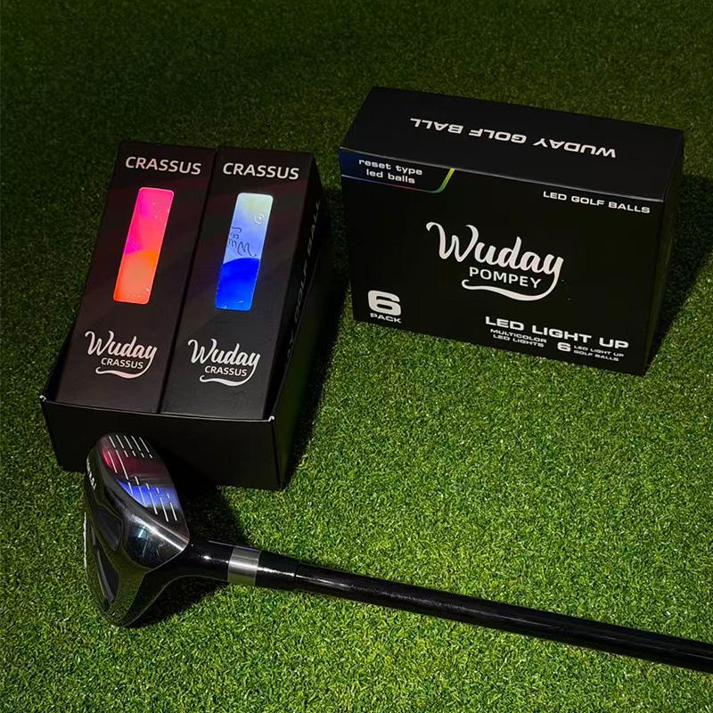 WUDAY 6pcs Glow in the Dark LED Golf Balls The LED Core is encased in a Surlyn outer shell with a resin spacer layer.Night Golf Gift for Men & Women golf golf gifts for him golf accessories top golf back net