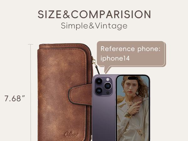 [Valentine's Day Gift Selection] CLUCI HolidayHaul Women and Men Wallet Leather RFID Blocking Designer Trifold Card Holder Ladies Clutch with ID Window RFID Credit Cute Gift for Men