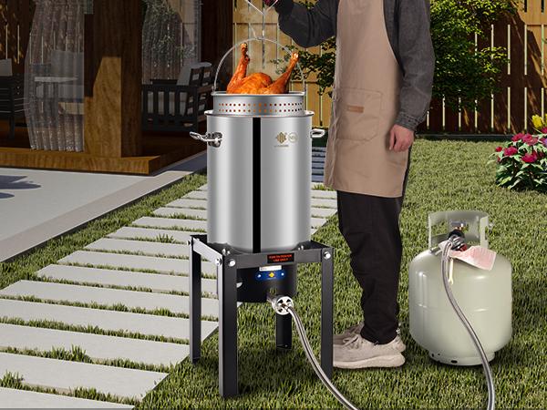 ARC Single Burner Propane Stove,55,000BTU Outdoor Propane Stove Burner Cooker for Cooking for Turkey Fry,Homebrewing,Crawfish Boil,and More!