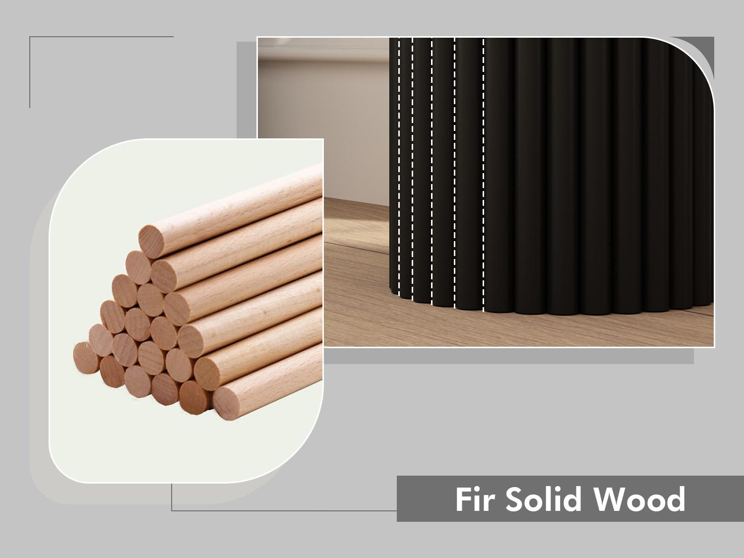 Fluted Solid Wood Console Table Farmhouse Entryway Table with Rounded Corners, Morden Sofa Tables Behind Couch for Foyer, Entrance, Living Room, Hallway