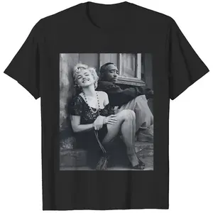 [100% Cotton] Marilyn Monroe And 2Pac Cotton Unisex Tshirt Streetwear T-Shirt For Men And Women