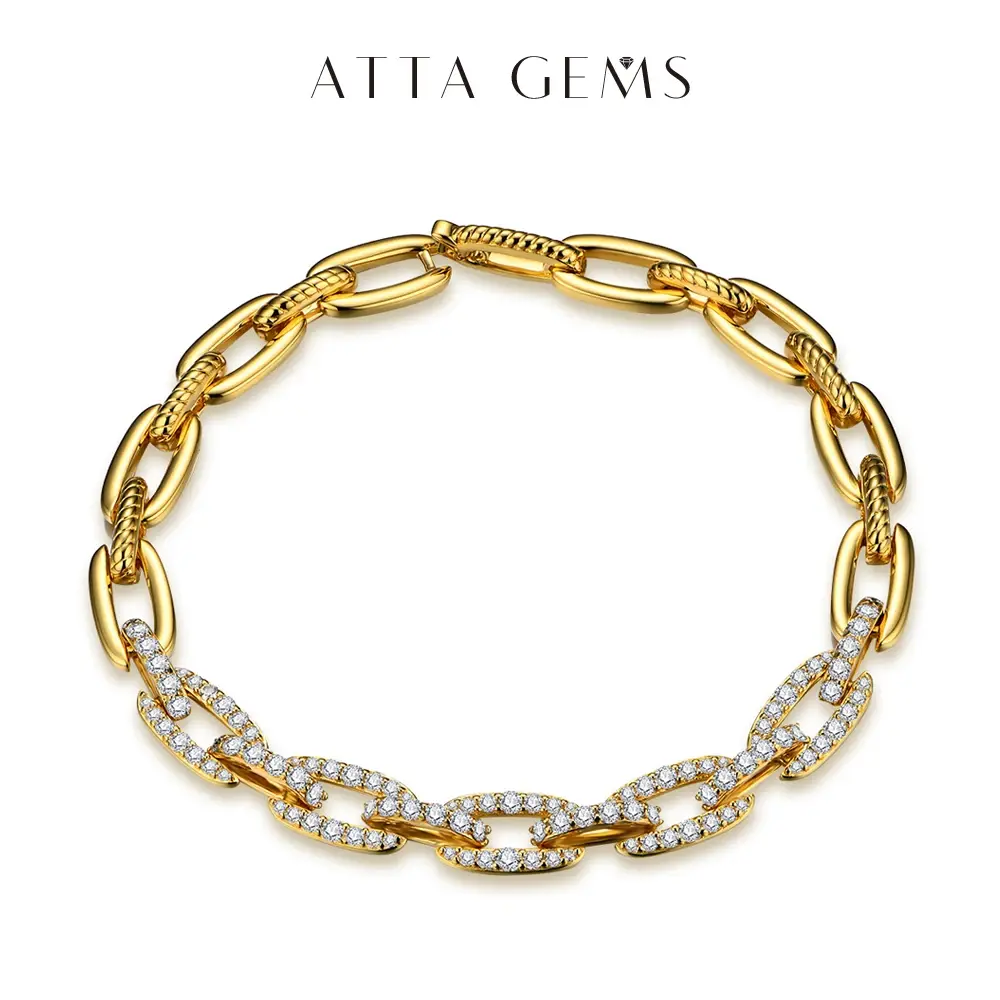 Women's High-Quality Synthetic Stone Moissanite Tennis Bracelet - Elegant Jewelry Bracelet, Fashionable Fine Jewelry, Birthday Gift Accessory B008 summerwins, Female, Adults, Wrist Stack, 16.5Cm, Bracelets