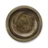 18" Beaded Copper Bird Bath Basin in Aged Brass Finish