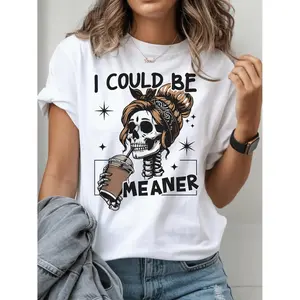 I Meaner Summer Must Have New Product Suitable For Spring And Summer Comfortable And Casual T Shirt For Women Soft Crew Neck Style For Spring And Wear -1