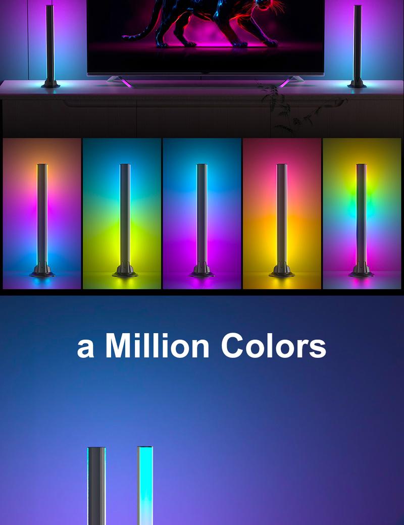 Valentine's Day RGB Smart LED Bar Light, App & Remote Control Ambient Desktop Lamp, USB Powered Music Sync Mood Lighting for Gaming Setup, Bedroom & Romantic Desk Decor