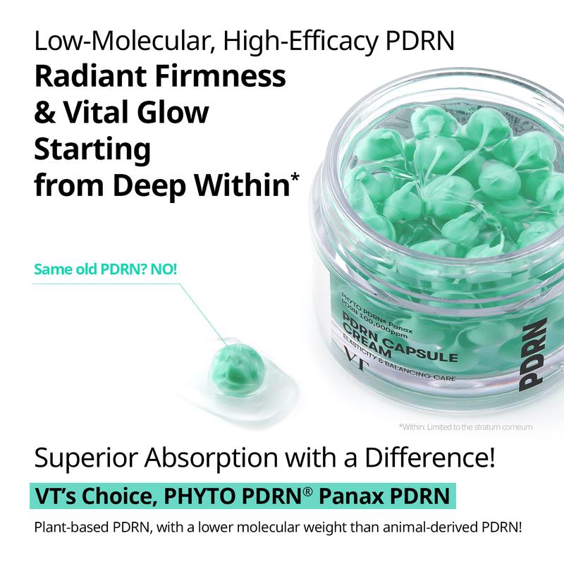 [VT Official] PDRN Capsule Cream 50mL / Vegan Salmon DNA,  100,000 PPM PDRN, Viral PDRN Capsule Cream, Enhanced Absorption