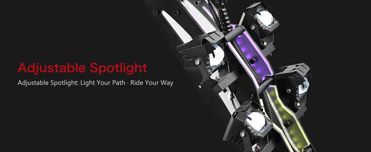 [Jun Ling] Off-Road Electric Scooter - High-performance 10000W dual motors, top speed 55 mph, 13-inch off-road tires, 75-mile range, 60V 40Ah battery, four-piston brakes - UL2272 certified.