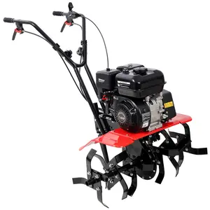 Heavy duty Power tiller, 7HP Gas Engine 212CC, 6 Blades 32.5" Wide and 10" Deep Cultivator - Garden Soil Prep for Planters and Vegetable Beds and More.