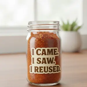 🟢 I Came. I Saw. I Reused. Kraft Sticker