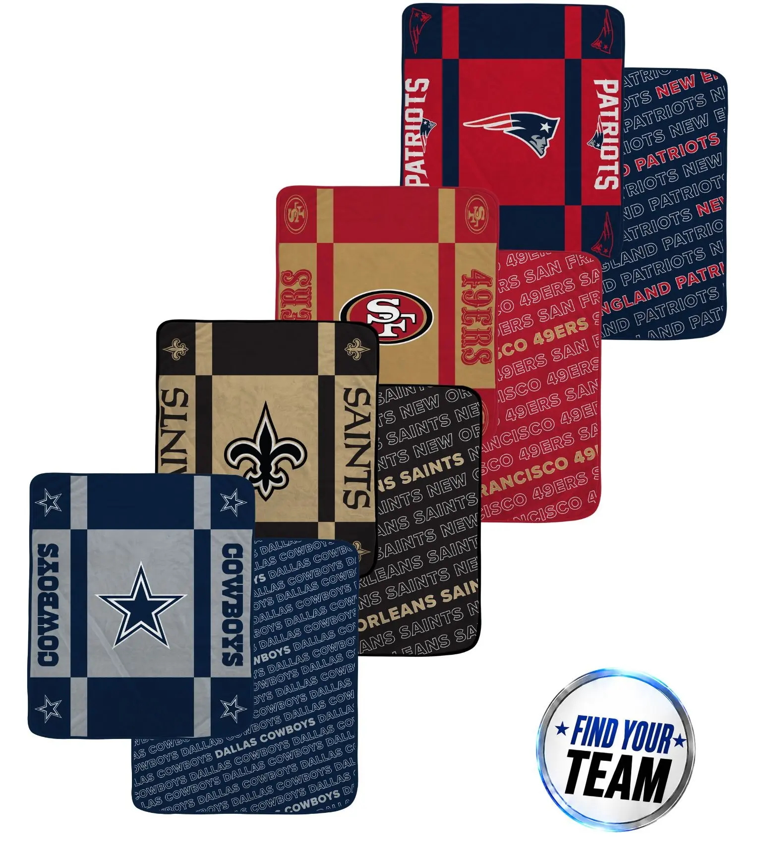 NFL Reverse Block Double Sided 60x70 Ultra Cozy Blanket NFL Reverse Block Double Sided 60x70 Ultra Cozy Blanket