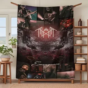 Soft Flannel Throw Blanket Sleep Token Pattern Warm Lightweight Blankets For Bed Sofa Office Use Air Conditioned Room Winter Warmth Mother's Day Gifts