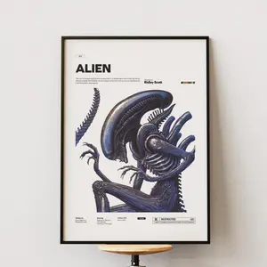 Alien Poster, Ridley Scott's Film Alien Print, Cult Horror Movie Poster, Sigourney Weaver Starring Film Print, Movie Wall Art Idea
