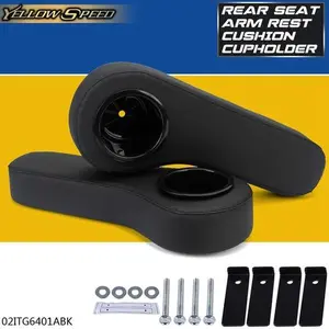 Fit For Club Car,Yamaha,EZGO Golf Cart Rear Seat Armrest Cushion W/ Cup Holder