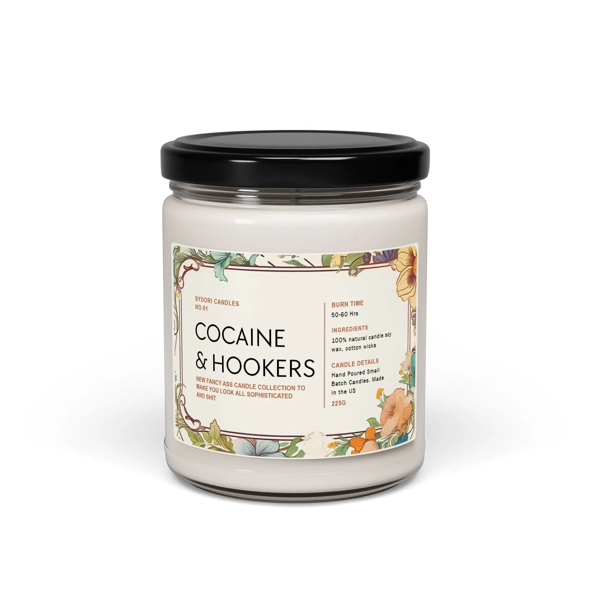Cocaine & Hookers Soy Candle | Edgy Funny Candle | Gag Gift for Messy Friends