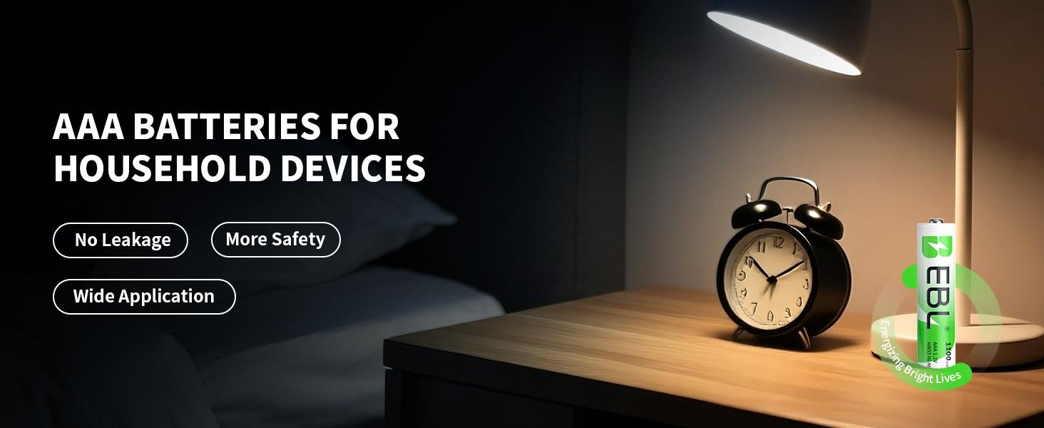 EBL AAA Ni-MH Rechargeable Batteries 1100mAh