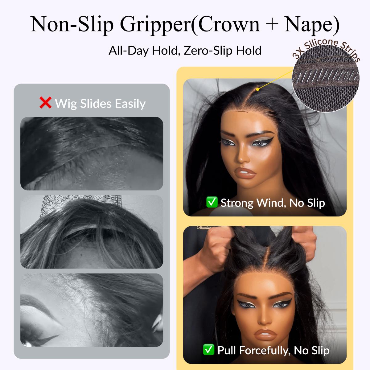 Sunber Highlight Balayage Blonde 7x5 Body Wave Pre Cut Lace Glueless Human Hair Wigs Put on and Go