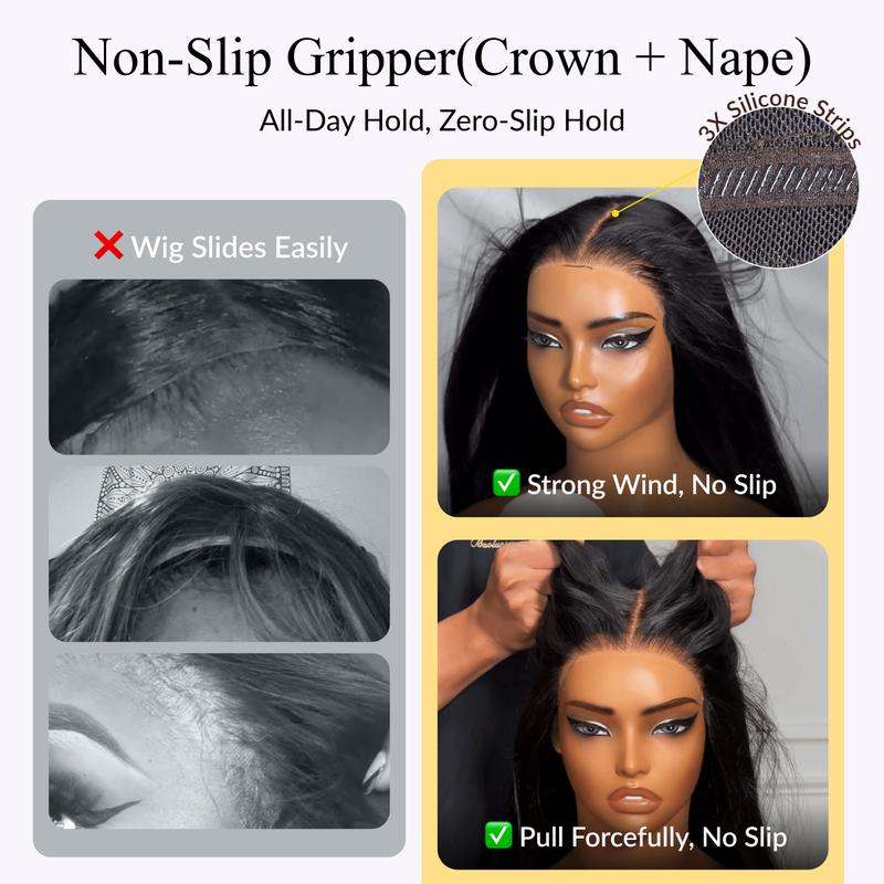 Sunber Highlight Balayage Blonde 7x5 Body Wave Pre Cut Lace Glueless Human Hair Wigs Put on and Go