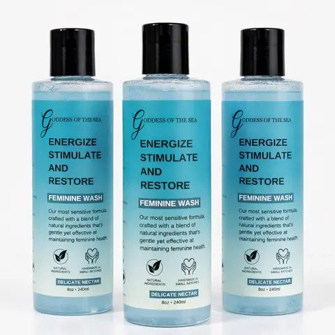 3 Wash Bundle - Delicate Nectar Gentle, pH Balanced Feminine Wash with Natural Oils – Fragrance-Free, Moisturizing Intimate Wash for Odor Support & Sensitive Skin