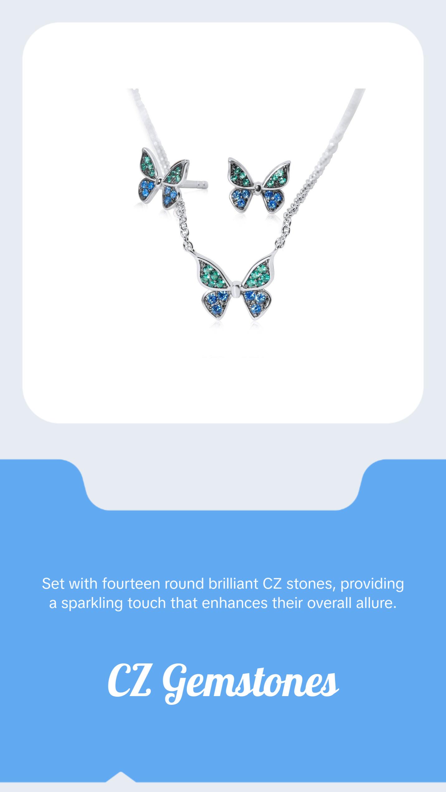 Dainty Monarch Butterfly Sterling Silver Butterfly Earrings