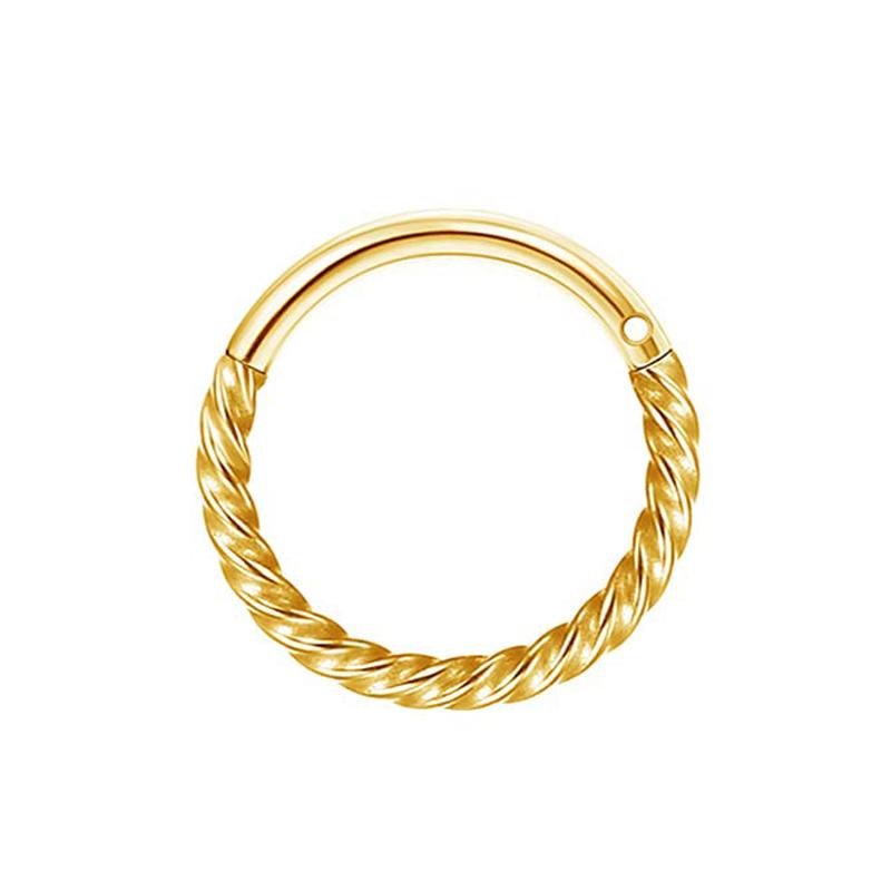 Drperfect 16G Septum Rings Stainless Steel Daith Earrings Nose Rings CZ Cartilage Helix Tragus Septum Clicker Piercing Jewelry