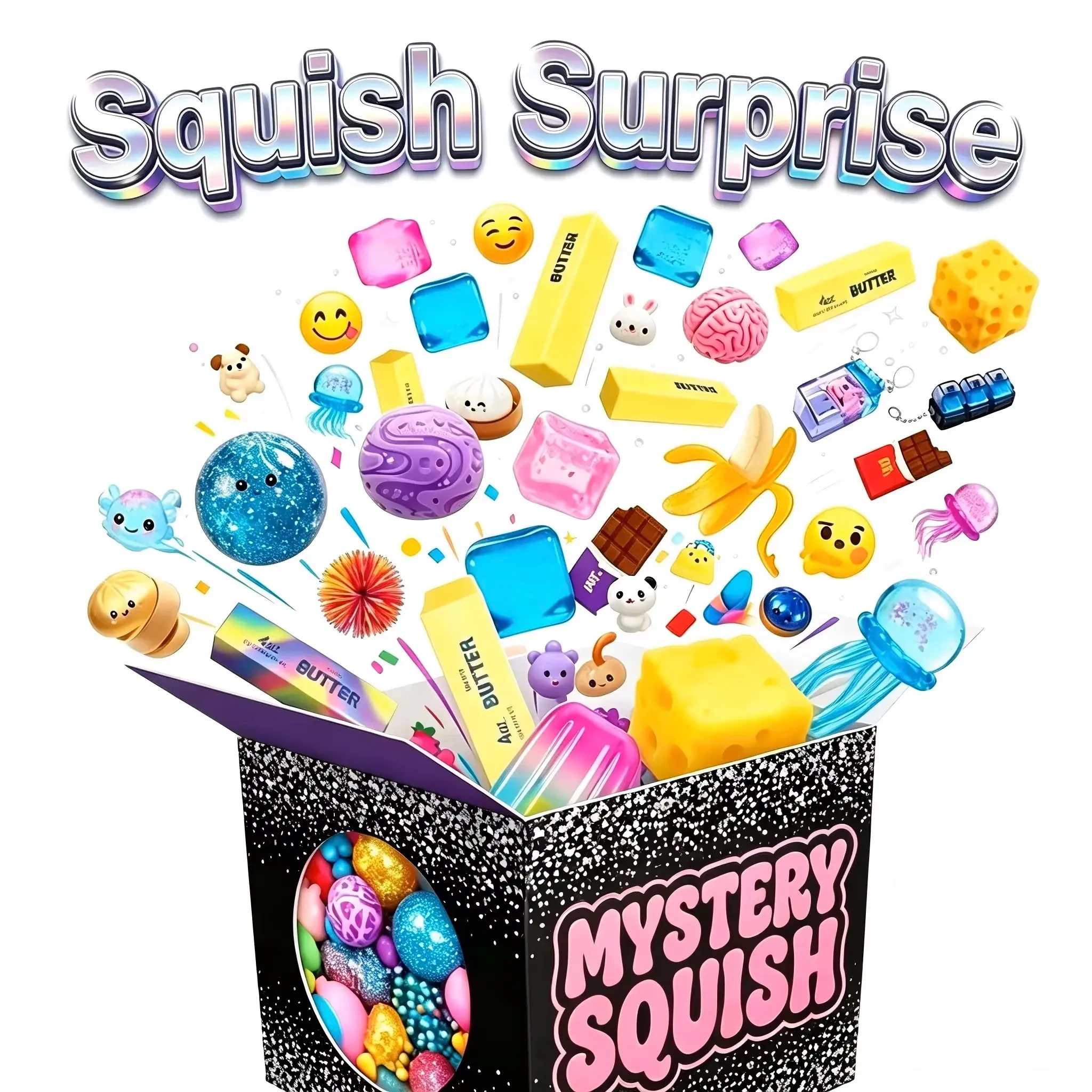 2026 Random Mysterious Blind Box, Various Cute and Popular Stress Relief Toys, Pinch Music Toy Pack, Stress Relief Surprise Children's Sensory Toys, Adult Birthday Party Gifts