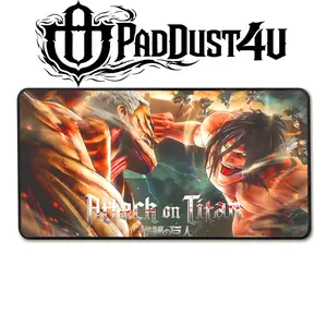 PadDust4U Attack on Titan Final Battle 40x20 Inches Non-Slip Base Premium Desk Mat for Productivity Gaming Smooth Surface Anime Design