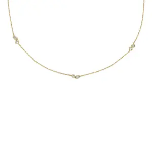 Fossil Women's Ellis Toi Et Moi Gold-Tone Brass Station Necklace