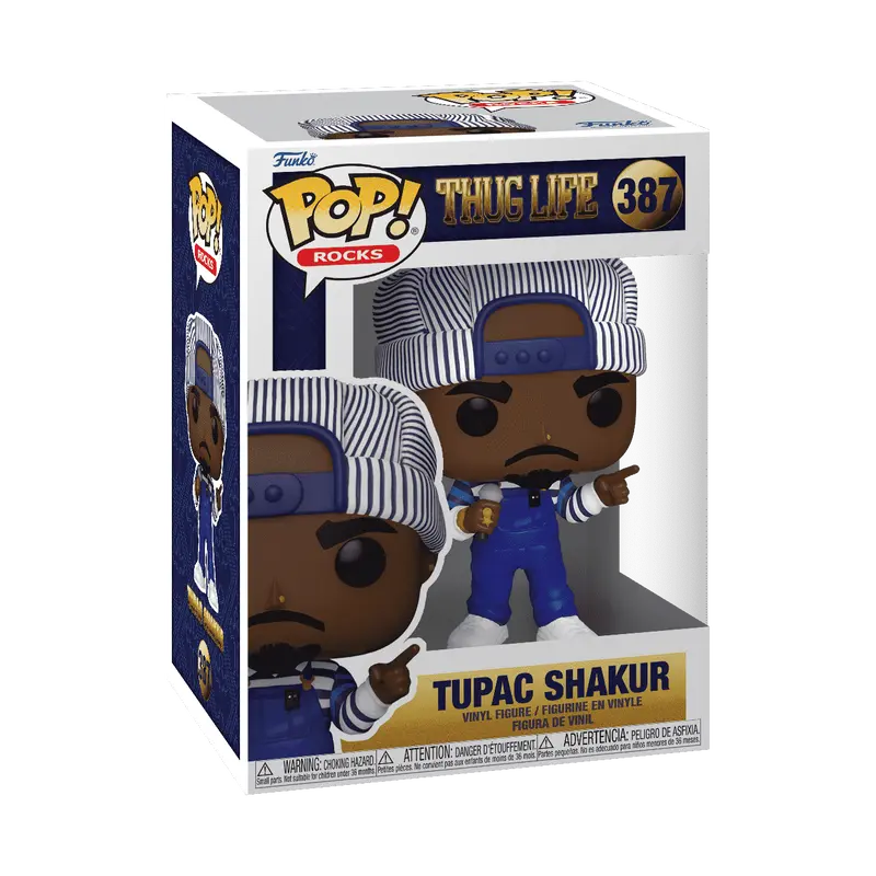 Funko Pop! Rocks - Tupac Shakur in Overalls #387 Collectible Pop Vinyl Figure
