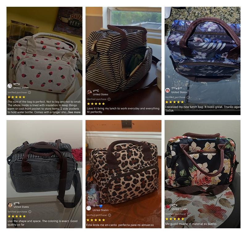 Lunch Bag for Women Men 11 L Large Insulated Reusable Lunch Box Girls Water Resistant Portable Cooler Tote Bag for Work Picnic