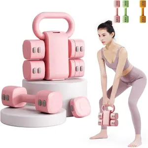 4-in-1 Adjustable Dumbbell Set , 22LBS/11LBS Hand Weights for Women, 1s-Adjust Dual-Stable Dumbbell Set for Women Home Gym & Outdoor equipment wide grip safety guarantee fit Dumbbell Barbell Set Coated Cast Iron Kettlebell Powder Dumbbell Weight Set
