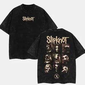 Slipknot Vintage Band Tee – Heavyweight Distressed Graphic Shirt, Tank top, Hoodies, Sweatshirt Rock Aesthetic, Y2K Grunge Metalcore, Edgy Alternative shirts men vintage slipknot Cotton Fabric fan t-shirt