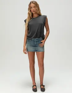 LEVI'S Superlow Womens Mini Skirt - Roll It Up Clean