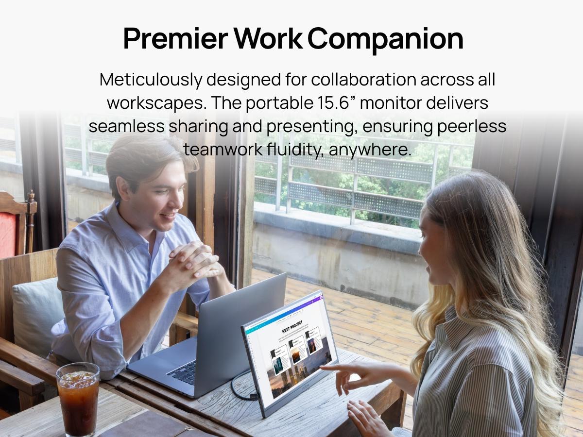 ARZOPA Portable Monitor FHD 1080P Ultra-Slim Portable Laptop Monitor with Kickstand - IPS Display for PC, MAC, Phone, Xbox, PS5 - USB C & HDMI Connectivity