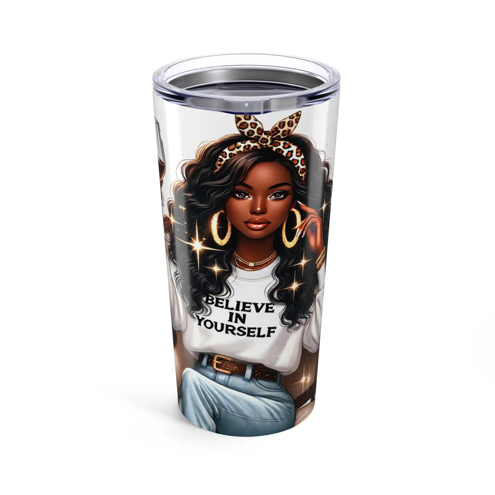 Empowered Girl Tumbler 20oz, Believe in Yourself Travel Mug, Inspirational Gift for Women, Motivational Cup, Personal Tumblers
