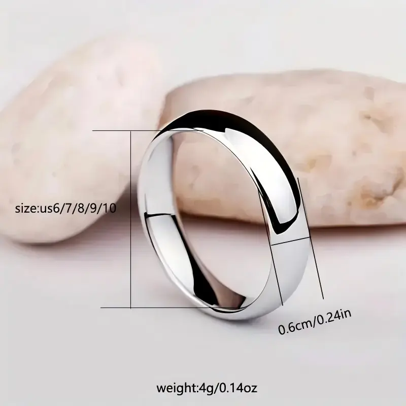 Women's 925 Sterling Silver Casual Classic Polished Ring - 1 Piece Costume Jewelry Ring for Women, Suitable for Daily Gatherings, Weddings, Rings For Women