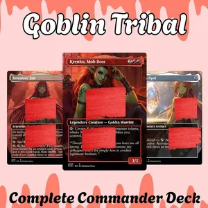 MTG Proxy 100+ Card Commander Deck Goblin Tribal Go Wide Aggro Strategy Theme Ready to Play Perfect Gift for Collectors  and Players